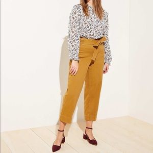 LOFT Slim Tie Waist Ankle Pants